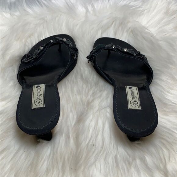 Brighton Black Mules with Embellished Detail - Picture 3 of 6